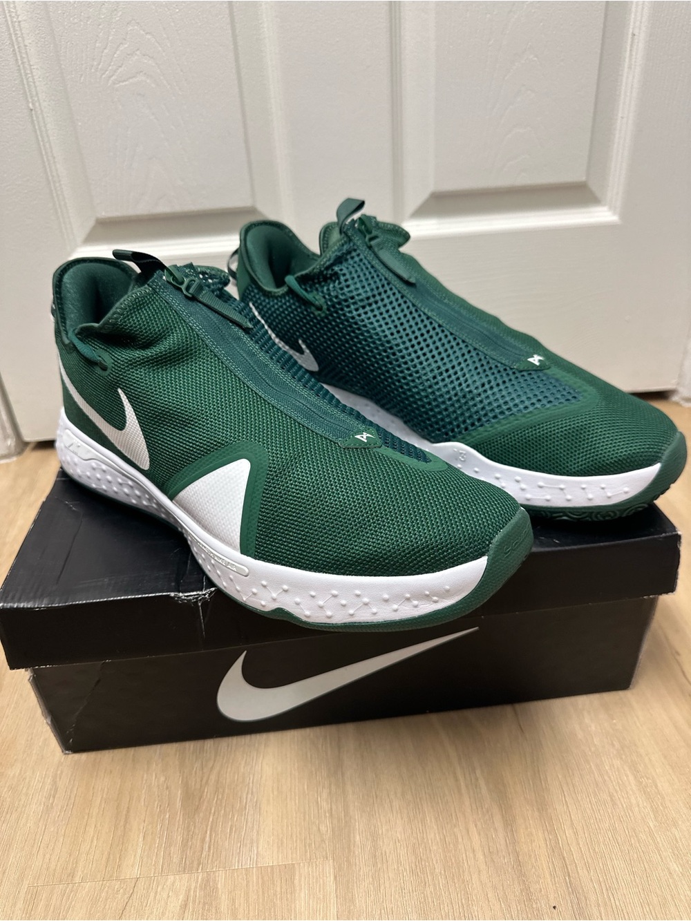 Nike PG 4 TB Promo Paul George Basketball Shoes Mens 18 Green White CW4134-300